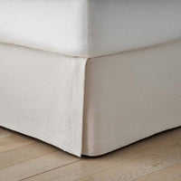 Matelassé 14 in. Bed Skirt - Diamond Weave Ivory, Twin,Diamond Weave Ivory