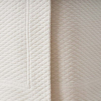 Matelassé 14 in. Bed Skirt - Diamond Weave Ivory, Twin,Diamond Weave Ivory