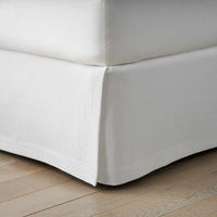 Matelassé 14 in. Bed Skirt - Diamond Weave White, Twin,Diamond Weave White