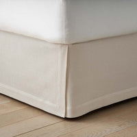 Matelassé 14 in. Bed Skirt - Textured Stripe Ivory, Twin,Textured Stripe Ivory