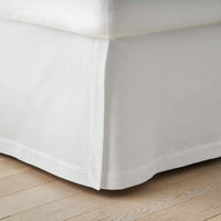 Matelassé 14 in. Bed Skirt - Textured Stripe White, Twin,Textured Stripe White