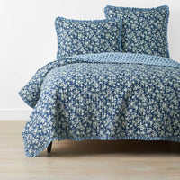 Suhana Reversible Ruffle Quilt - Blue, King/Cal. King,Blue