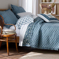 Suhana Reversible Ruffle Quilt - Blue, King/Cal. King,Blue
