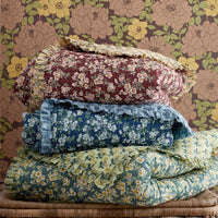 Suhana Reversible Ruffle Quilt - Blue, King/Cal. King,Blue