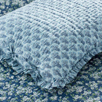 Suhana Reversible Ruffle Quilt - Blue, King/Cal. King,Blue