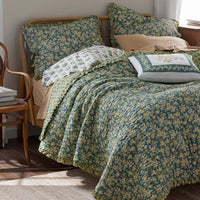 Suhana Reversible Ruffle Quilt - Green, King/Cal. King,Green