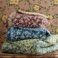 Suhana Reversible Ruffle Quilt - Green, King/Cal. King,Green