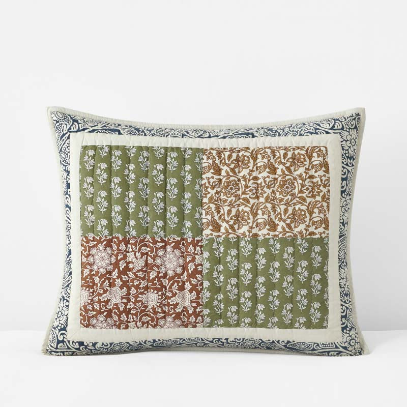 Deepti Patchwork Quilted Sham - Multi, Standard,Multi