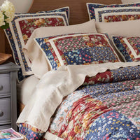 Aahana Patchwork Quilted Sham - Navy, Standard,Navy