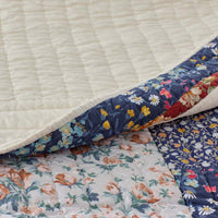 Aahana Patchwork Quilted Sham - Navy, Standard,Navy
