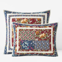 Aahana Patchwork Quilted Sham - Navy, Standard,Navy