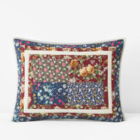 Aahana Patchwork Quilted Sham - Navy, Standard,Navy