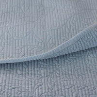 Tinsley Leaf Quilted Sham - Blue, Standard,Blue