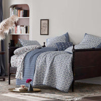 Jiya Reversible Quilted Sham - Blue, Standard,Blue