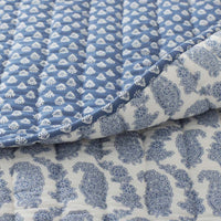 Jiya Reversible Quilted Sham - Blue, Standard,Blue