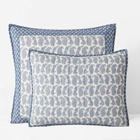 Jiya Reversible Quilted Sham - Blue, Standard,Blue