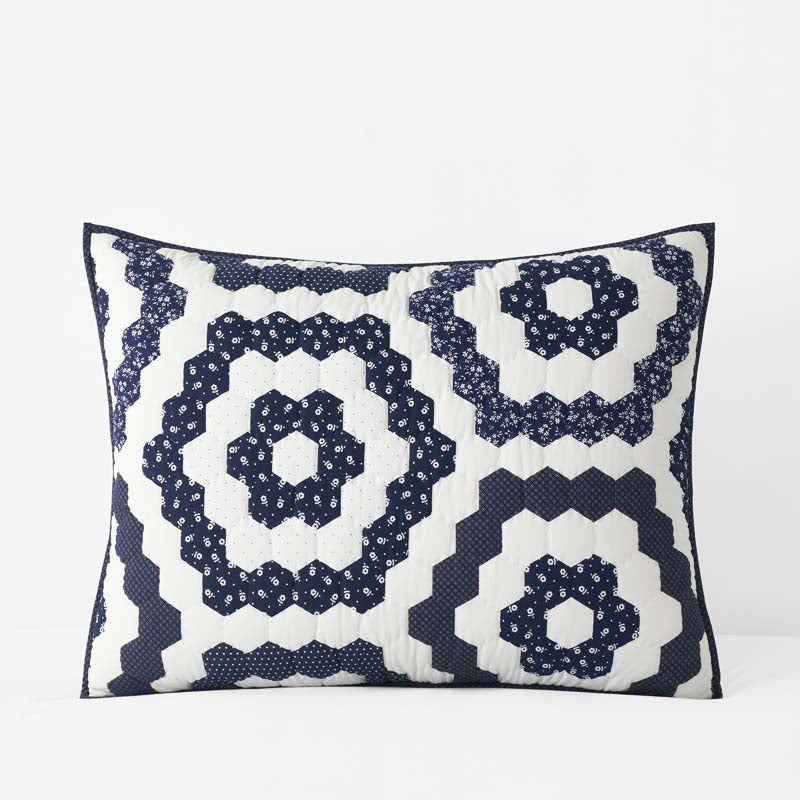 Gwenivere Quilted Sham - Ivory, Standard,Ivory