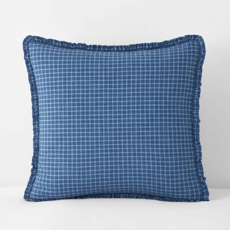 Classic Plaids Yarn-Dyed Cotton Sham - Katherine Plaid, Euro,Katherine Plaid