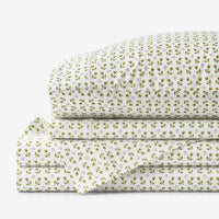 Mini-Prints Garment Washed Cotton Percale Bed Sheet Set - Tulips, Twin,Tulips