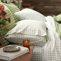 Mini-Prints Garment Washed Cotton Percale Bed Sheet Set - Tulips, Twin,Tulips