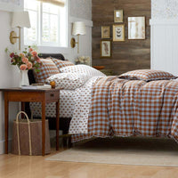 Mini-Prints Garment Washed Cotton Percale Bed Sheet Set - Flowers, King,Flowers