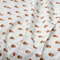 Mini-Prints Garment Washed Cotton Percale Bed Sheet Set - Flowers, King,Flowers