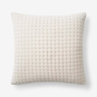 Tufted Stitch Velvet Decorative Square Pillow Cover - Sand, 20 in. x 20 in.,Sand