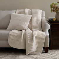 Tufted Stitch Velvet Decorative Square Pillow Cover - Sand, 20 in. x 20 in.,Sand