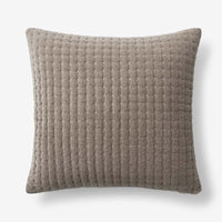 Tufted Stitch Velvet Decorative Square Pillow Cover - Taupe, 20 in. x 20 in.,Taupe