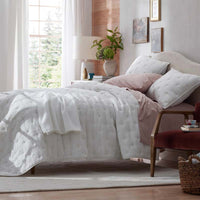 Gauze Deco Quilted Sham - Off White, Standard,Off White