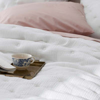 Gauze Deco Quilted Sham - Off White, Standard,Off White