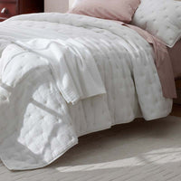 Gauze Deco Quilted Sham - Off White, Standard,Off White