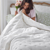 Gauze Deco Quilt - Off White, Twin/Twin XL,Off White