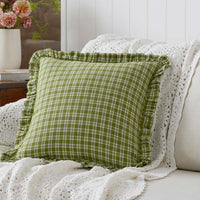 Classic Plaids Yarn-Dyed Cotton Decorative Square Pillow Cover - Henri Plaid,Henri Plaid