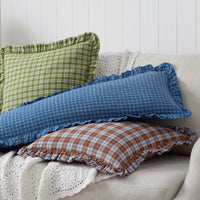 Classic Plaids Yarn-Dyed Cotton Decorative Square Pillow Cover - Harbor Plaid,Harbor Plaid