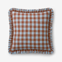 Classic Plaids Yarn-Dyed Cotton Decorative Square Pillow Cover - Harbor Plaid,Harbor Plaid