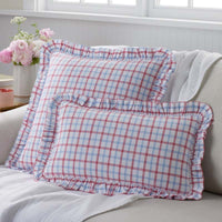 Classic Plaids Yarn-Dyed Cotton Decorative Square Pillow Cover - Graph Plaid,Graph Plaid