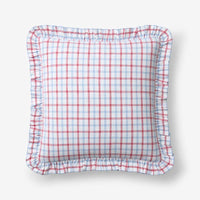 Classic Plaids Yarn-Dyed Cotton Decorative Square Pillow Cover - Graph Plaid,Graph Plaid