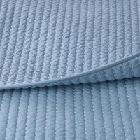 Fara Textured Kantha Quilt - Blue, Twin/Twin XL,Blue