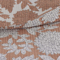 Feliciana Chrysanthemum Reversible Quilted Sham - Clay, Standard,Clay