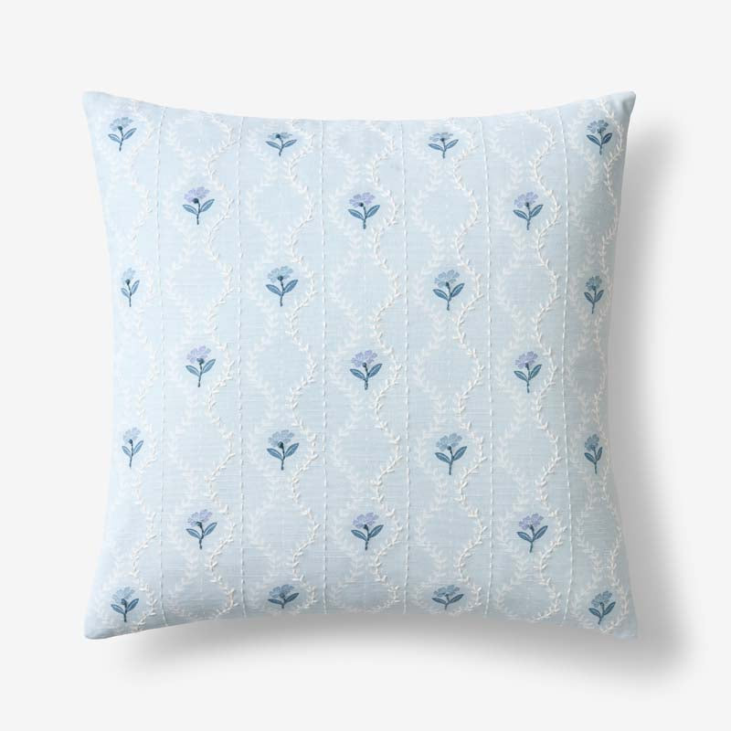Tira Mini Floral Decorative Square Pillow Cover - Mini Floral Blue, 20 in. x 20 in.,Mini Floral Blue