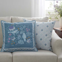 Tira Mini Floral Decorative Square Pillow Cover - Mini Floral Blue, 20 in. x 20 in.,Mini Floral Blue