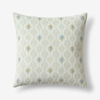 Tira Mini Floral Decorative Square Pillow Cover - Mini Floral Green, 20 in. x 20 in.,Mini Floral Green