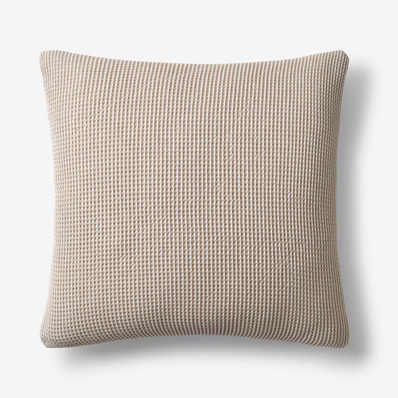 Cadence Solid Decorative Square Pillow Cover - Taupe, 20 in. x 20 in.,Taupe