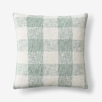 Textured Check Decorative Square Pillow Cover - Green, 20 in. x 20 in.,Green