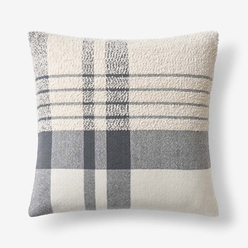 Textured Boucle Decorative Square Pillow Cover - Charcoal Gray, 20 in. x 20 in.,Charcoal Gray