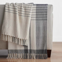 Textured Boucle Throw - Charcoal Gray,Charcoal Gray