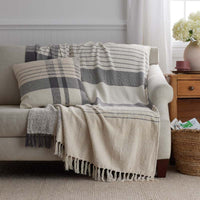 Textured Boucle Throw - Charcoal Gray,Charcoal Gray