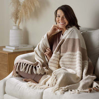 Textured Boucle Throw - Clay,Clay