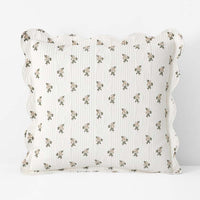 Flower Delight Reversible Quilted Sham - Ivory, Euro,Ivory